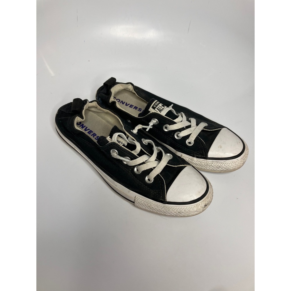 Converse Chuck Taylor Shoreline Women 9 Black Good Slip On Sneakers 537081F punk